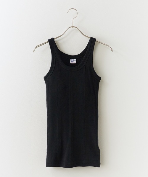 MILLER(ミラー)の「R.P.miller/ミラー PANELRIB Cup US Tank タンクトップ 2026新作 再入荷 夏服(タンクトップ・レディース・グレー/ブラウン系その他2/レッド系1/ホワイト系その他/ブラック/ブルー系その他/ダークブルー/レッド系その他/グリーン・FREE)」の3枚目の写真