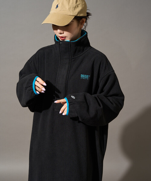 FREAK'S STORE(フリークスストア)の「限定展開 DISCUS ATHLETIC × FREAK'S STORE/ディスカスアスレチック 別注 配色 フリース ジップ ワンピース(ワンピース・レディース・ネイビー/パープル/ブラック/ライトグレー/ブラウン・フリ-)」の19枚目の写真
