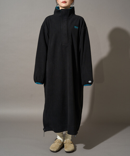 FREAK'S STORE(フリークスストア)の「限定展開 DISCUS ATHLETIC × FREAK'S STORE/ディスカスアスレチック 別注 配色 フリース ジップ ワンピース(ワンピース・レディース・ネイビー/パープル/ブラック/ライトグレー/ブラウン・フリ-)」の20枚目の写真