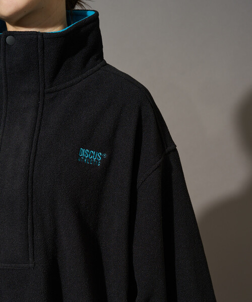 FREAK'S STORE(フリークスストア)の「限定展開 DISCUS ATHLETIC × FREAK'S STORE/ディスカスアスレチック 別注 配色 フリース ジップ ワンピース(ワンピース・レディース・ネイビー/パープル/ブラック/ライトグレー/ブラウン・フリ-)」の7枚目の写真