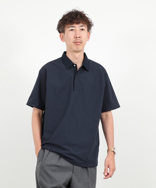 NOLLEY’S(ノーリーズ)の「【BECシリーズ】《ビジカジ対応》トリコットP/Oシャツ 26SS(ポロシャツ・メンズ・ライトグレー/ネイビー/ホワイト・XL/L/M/S)」の21枚目の写真