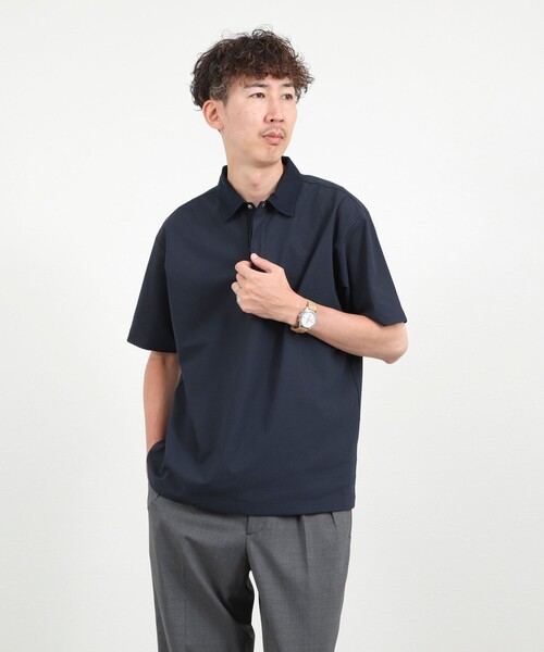 NOLLEY’S(ノーリーズ)の「【BECシリーズ】《ビジカジ対応》トリコットP/Oシャツ 26SS(ポロシャツ・メンズ・ライトグレー/ネイビー/ホワイト・XL/L/M/S)」の22枚目の写真