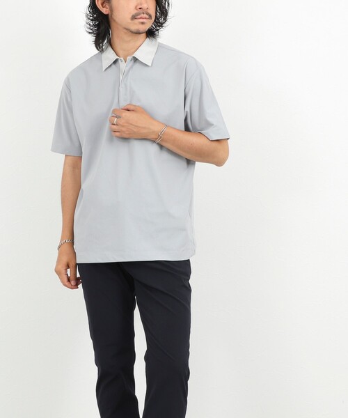 NOLLEY’S(ノーリーズ)の「【BECシリーズ】《ビジカジ対応》トリコットP/Oシャツ 26SS(ポロシャツ・メンズ・ライトグレー/ネイビー/ホワイト・XL/L/M/S)」の15枚目の写真