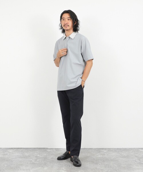 NOLLEY’S(ノーリーズ)の「【BECシリーズ】《ビジカジ対応》トリコットP/Oシャツ 26SS(ポロシャツ・メンズ・ライトグレー/ネイビー/ホワイト・XL/L/M/S)」の19枚目の写真