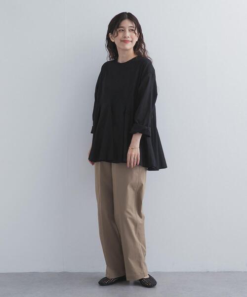 URBAN RESEARCH DOORS(アーバンリサーチドアーズ)の「ボイルマチ切替フレアブラウス(シャツ/ブラウス・レディース・ブラック/オフホワイト・FREE)」の3枚目の写真