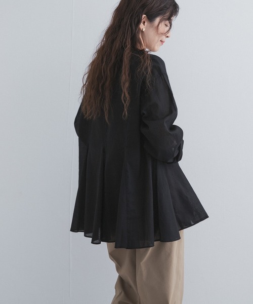 URBAN RESEARCH DOORS(アーバンリサーチドアーズ)の「ボイルマチ切替フレアブラウス(シャツ/ブラウス・レディース・ブラック/オフホワイト・FREE)」の12枚目の写真