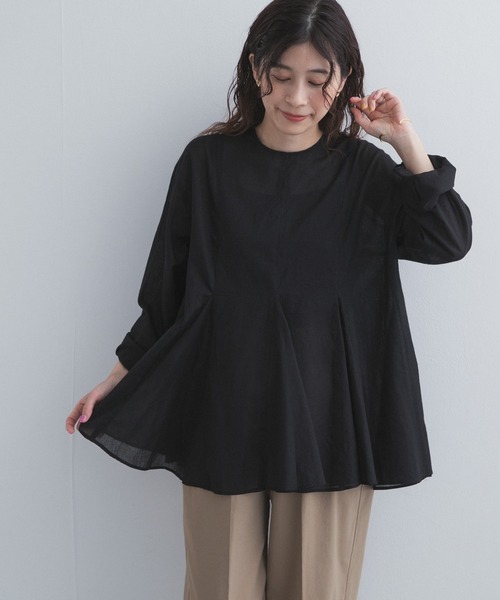 URBAN RESEARCH DOORS(アーバンリサーチドアーズ)の「ボイルマチ切替フレアブラウス(シャツ/ブラウス・レディース・ブラック/オフホワイト・FREE)」の14枚目の写真