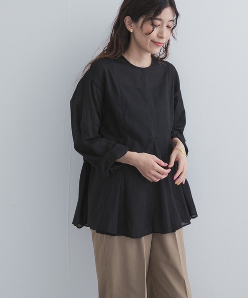 URBAN RESEARCH DOORS(アーバンリサーチドアーズ)の「ボイルマチ切替フレアブラウス(シャツ/ブラウス・レディース・ブラック/オフホワイト・FREE)」の16枚目の写真