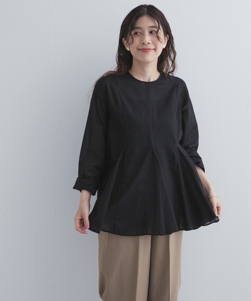 URBAN RESEARCH DOORS(アーバンリサーチドアーズ)の「ボイルマチ切替フレアブラウス(シャツ/ブラウス・レディース・ブラック/オフホワイト・FREE)」の17枚目の写真