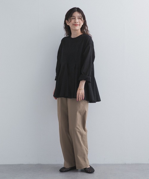 URBAN RESEARCH DOORS(アーバンリサーチドアーズ)の「ボイルマチ切替フレアブラウス(シャツ/ブラウス・レディース・ブラック/オフホワイト・FREE)」の18枚目の写真