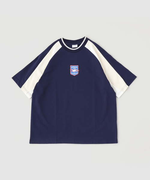 417 EDIFICE(フォーワンセブンエディフィス)の「ART OF FOOTBALL / Brighton 90s Heavyweight Panelled T(Tシャツ/カットソー・メンズ・ネイビー・LARGE)」の1枚目の写真