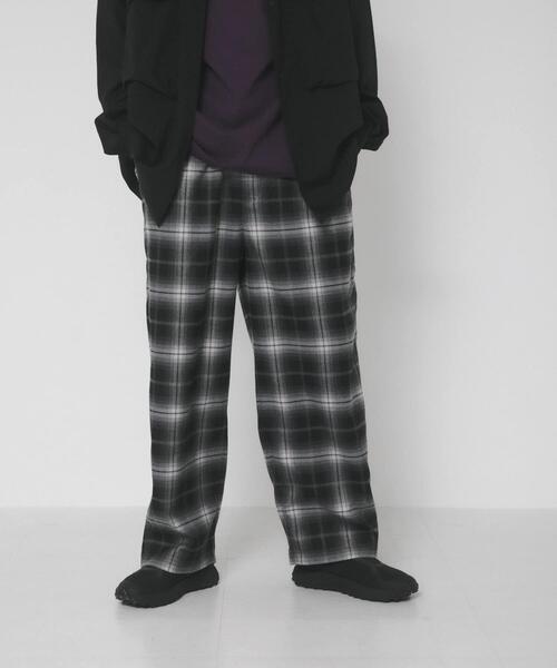 EKAL(エカル)の「チェックイージートラウザー(その他パンツ・メンズ・パープル/ブラック・MEDIUM/LARGE)」の4枚目の写真