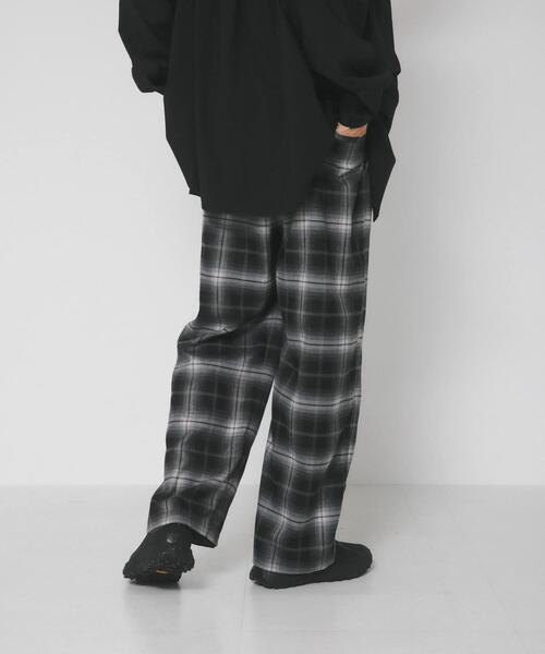 EKAL(エカル)の「チェックイージートラウザー(その他パンツ・メンズ・パープル/ブラック・MEDIUM/LARGE)」の6枚目の写真