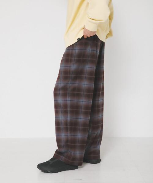 EKAL(エカル)の「チェックイージートラウザー(その他パンツ・メンズ・パープル/ブラック・MEDIUM/LARGE)」の17枚目の写真