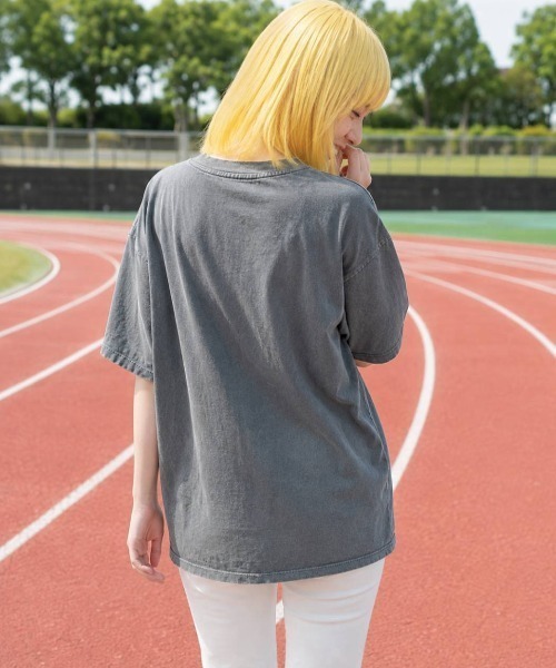 KAMINARI_TOKIO（カミナリトキオ）の「ピグメント加工Tシャツ（Tシャツ/カットソー・レディース・チャコールグレー/ブラック/ブラウン/カーキ/グレー系・FREE）」の19枚目の写真