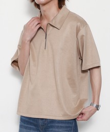 BROWNY | BROWNY/【26年春夏新作】フェイクスウェードハーフZIPT(Tシャツ/カットソー)