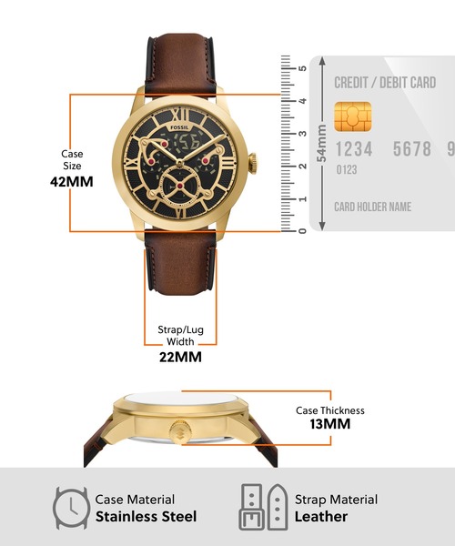 FOSSIL(フォッシル)の「フォッシル 腕時計 メンズ アナデジ レザー FS6190(アナログ腕時計・メンズ・ブラウン・FREE)」の5枚目の写真