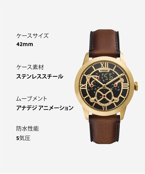 FOSSIL(フォッシル)の「フォッシル 腕時計 メンズ アナデジ レザー FS6190(アナログ腕時計・メンズ・ブラウン・FREE)」の8枚目の写真