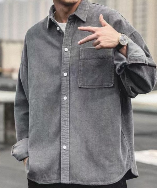 KELVIN(ケルヴァン)の「Fade Overshirt フェードオーバーシャツ(シャツ/ブラウス・メンズ・グレー/ブラック・LARGE/MEDIUM)」の6枚目の写真