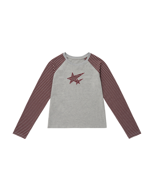 KKEEE（ケーケーイーイー）の「ドロップスター ナグラン 長袖Tシャツ(2色)（Tシャツ/カットソー・レディース・ワイン/チャコール・FREE）」の6枚目の写真