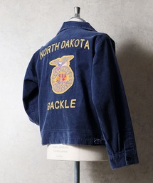 HOUSTON ヒューストン WASHED CORDUROY FFA JACKET / ウォッシュド コーデュロイ チェーンステッチ ロゴ FFA 刺繍 ファーマーズジャケット