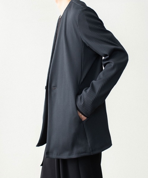 ATTACHMENT（アタッチメント）の「【LIMTED】PEストレッチリブ カラーレスカーディガン / PE STRETCH RIB COLLARLESS CARDIGAN（カーディガン/ボレロ・メンズ・ダークグレー/ブラック・2/1/3）」の12枚目の写真