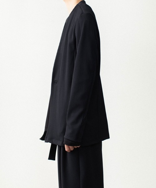 ATTACHMENT（アタッチメント）の「【LIMTED】PEストレッチリブ カラーレスカーディガン / PE STRETCH RIB COLLARLESS CARDIGAN（カーディガン/ボレロ・メンズ・ダークグレー/ブラック・2/1/3）」の16枚目の写真