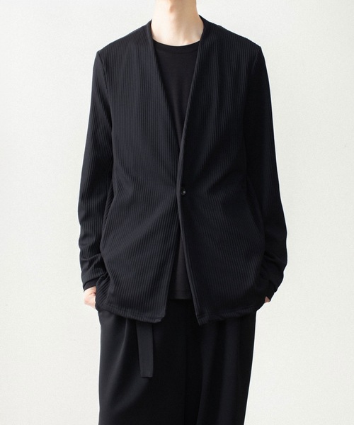 ATTACHMENT（アタッチメント）の「【LIMTED】PEストレッチリブ カラーレスカーディガン / PE STRETCH RIB COLLARLESS CARDIGAN（カーディガン/ボレロ・メンズ・ダークグレー/ブラック・2/1/3）」の19枚目の写真