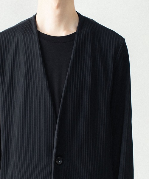 ATTACHMENT（アタッチメント）の「【LIMTED】PEストレッチリブ カラーレスカーディガン / PE STRETCH RIB COLLARLESS CARDIGAN（カーディガン/ボレロ・メンズ・ダークグレー/ブラック・2/1/3）」の20枚目の写真