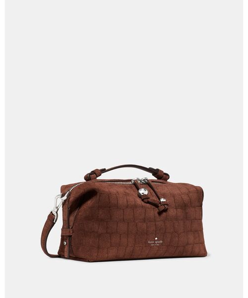 kate spade new york（ケイトスペード ニューヨーク）の「ビリー スエード クロコ クロスボディ バッグ（ショルダーバッグ・レディース・ブラウン・ONESIZE）」の4枚目の写真