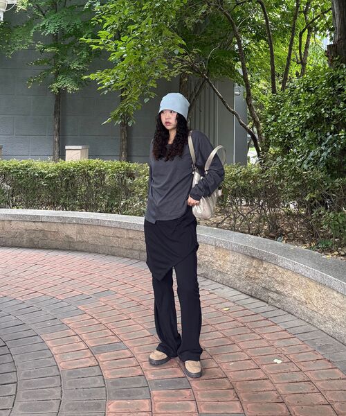 XERO（ゼロ）の「ネックラインカットオフスラブロングスリーブ [チャコール]（Tシャツ/カットソー・レディース・その他・X-LARGE/MEDIUM/LARGE）」の4枚目の写真