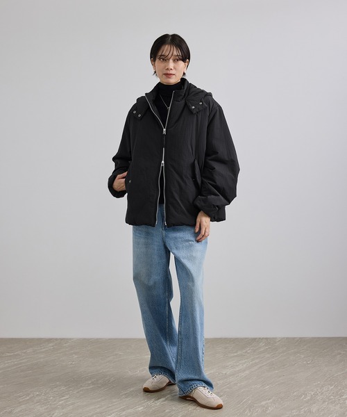 SALON adam et rope'(サロン アダム エ ロペ)の「【WEB限定】撥水ファンクションパフブルゾン(ブルゾン・レディース・ブラック/ベージュ系その他2・FREE)」の3枚目の写真
