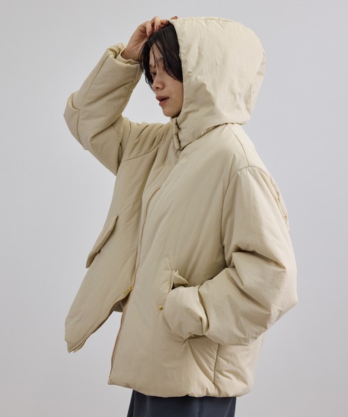 SALON adam et rope'(サロン アダム エ ロペ)の「【WEB限定】撥水ファンクションパフブルゾン(ブルゾン・レディース・ブラック/ベージュ系その他2・FREE)」の10枚目の写真