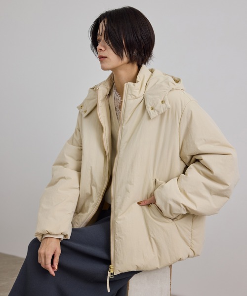 SALON adam et rope'(サロン アダム エ ロペ)の「【WEB限定】撥水ファンクションパフブルゾン(ブルゾン・レディース・ブラック/ベージュ系その他2・FREE)」の9枚目の写真