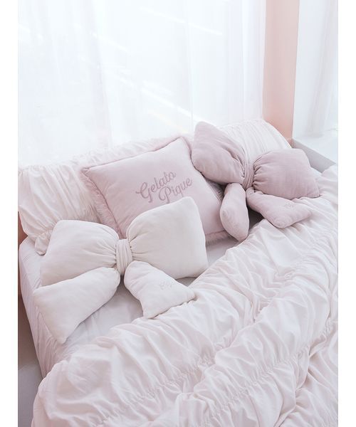 再値下げしました❗️ ピンク花びらクッションカバー Sleep】ファークッションカバー（クッション/クッションカバー