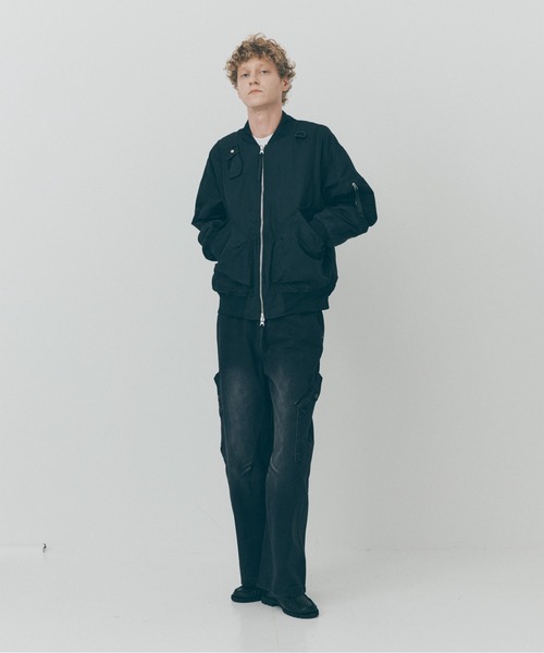 MAISON CLUB(メゾンクラブ)の「【MAISON CLUB】Tech Hunting MA-1 Bomber Jacket / テックハンティングMA-1 ボンバージャケット SNF(MA-1・メンズ・ブラック/グリーン・M/L)」の6枚目の写真