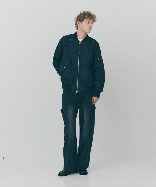 MAISON CLUB(メゾンクラブ)の「【MAISON CLUB】Tech Hunting MA-1 Bomber Jacket / テックハンティングMA-1 ボンバージャケット SNF(MA-1・メンズ・ブラック/グリーン・M/L)」の8枚目の写真