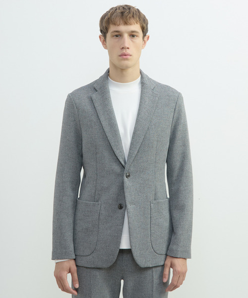 MEN'S MELROSE(メンズメルローズ)の「ミックスツィードストレッチイージージャケット(セットアップ可)(テーラードジャケット・メンズ・ネイビー/グレー・5/4/2/3)」の3枚目の写真