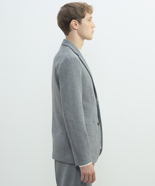 MEN'S MELROSE(メンズメルローズ)の「ミックスツィードストレッチイージージャケット(セットアップ可)(テーラードジャケット・メンズ・ネイビー/グレー・5/4/2/3)」の6枚目の写真