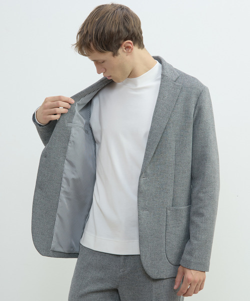MEN'S MELROSE(メンズメルローズ)の「ミックスツィードストレッチイージージャケット(セットアップ可)(テーラードジャケット・メンズ・ネイビー/グレー・5/4/2/3)」の11枚目の写真