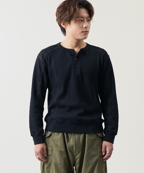 WAIPER.inc(ワイパーインク)の「【ZOZO限定】ワッフル ヘンリーネック ロンT(Tシャツ/カットソー・メンズ・ブラック・XL/L/M/S)」の13枚目の写真