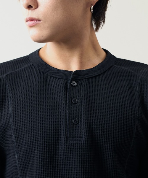 WAIPER.inc(ワイパーインク)の「【ZOZO限定】ワッフル ヘンリーネック ロンT(Tシャツ/カットソー・メンズ・ブラック・XL/L/M/S)」の18枚目の写真