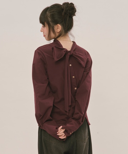 asymmetry ribbon tops / アシンメトリーリボントップス（Tシャツ