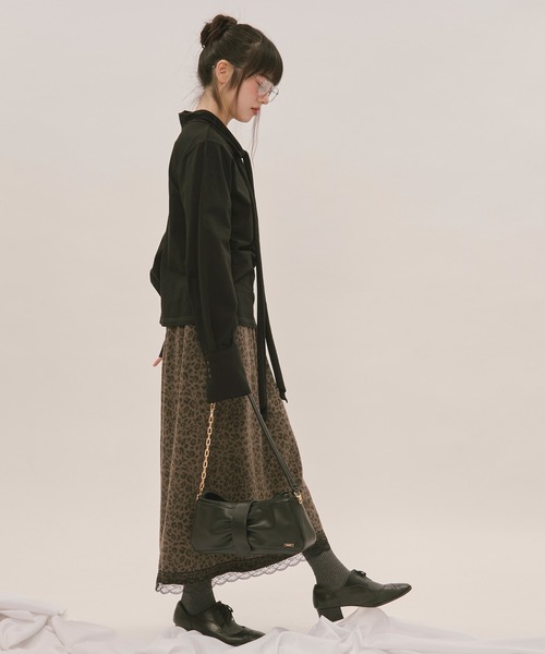 loin nuit（ロワンニュイ）の「asymmetry ribbon tops / アシンメトリーリボントップス（Tシャツ/カットソー・レディース・ボルドー/アイボリー/ブラック・FREE）」の22枚目の写真