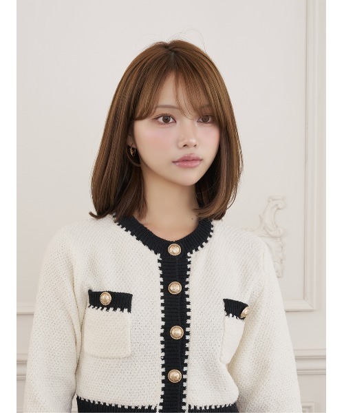Darich(ダーリッチ)の「DDボタンバイカラーニットカーディガン(カーディガン/ボレロ・レディース・ホワイト/ベージュ/グレー/グリーン/マスタード・FREE)」の17枚目の写真