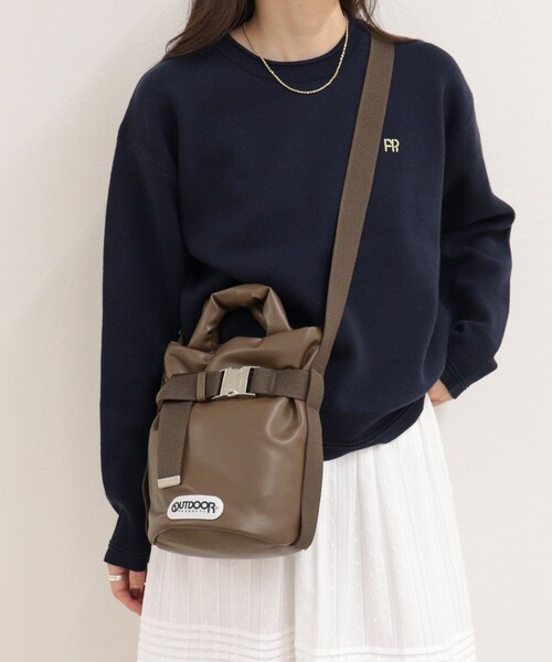 OUTDOOR PRODUCTS(アウトドアプロダクツ)の「【OUTDOOR PRODUCTS】合皮2wayベルトトートバッグSS(ショルダーバッグ・レディース・ブラウン/ブラック・FREE)」の1枚目の写真