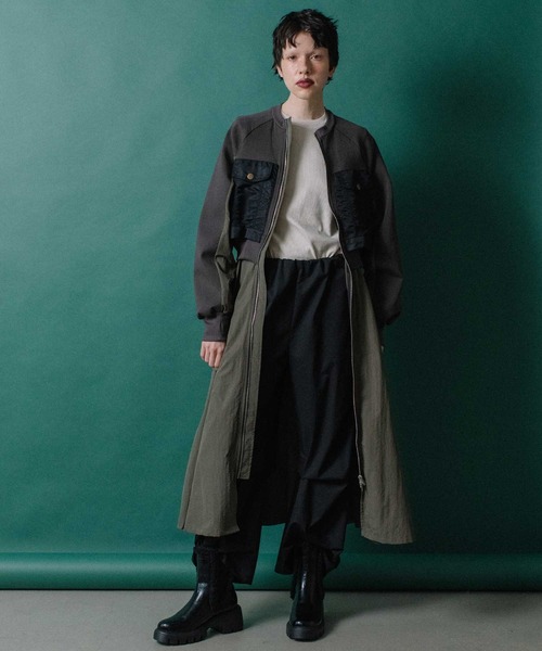 MARECHAL TERRE(マルシャルテル)の「2Wayジップワンピース(ワンピース・レディース・ネイビー/ブラック/グレー/チャコールグレー・MEDIUM)」の1枚目の写真