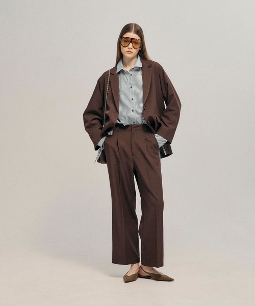 LEPSIM(レプシィム)の「《un STANDARD by LEPSIM》ワイドタックパンツ 1044791(その他パンツ・レディース・チェック/ブラウン/チャコールグレー・LARGE/MEDIUM)」の20枚目の写真