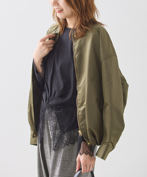 journal standard L'essage(ジャーナルスタンダードレサージュ)の「レーストップスロンT(Tシャツ/カットソー・レディース・ブラック/ホワイト・FREE)」の6枚目の写真