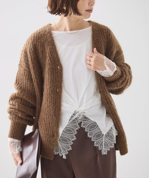 journal standard L'essage(ジャーナルスタンダードレサージュ)の「レーストップスロンT(Tシャツ/カットソー・レディース・ブラック/ホワイト・FREE)」の10枚目の写真